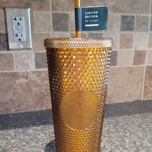 Starbucks Studded Copper Bling 50th Anniversary 24oz Venti tumbler